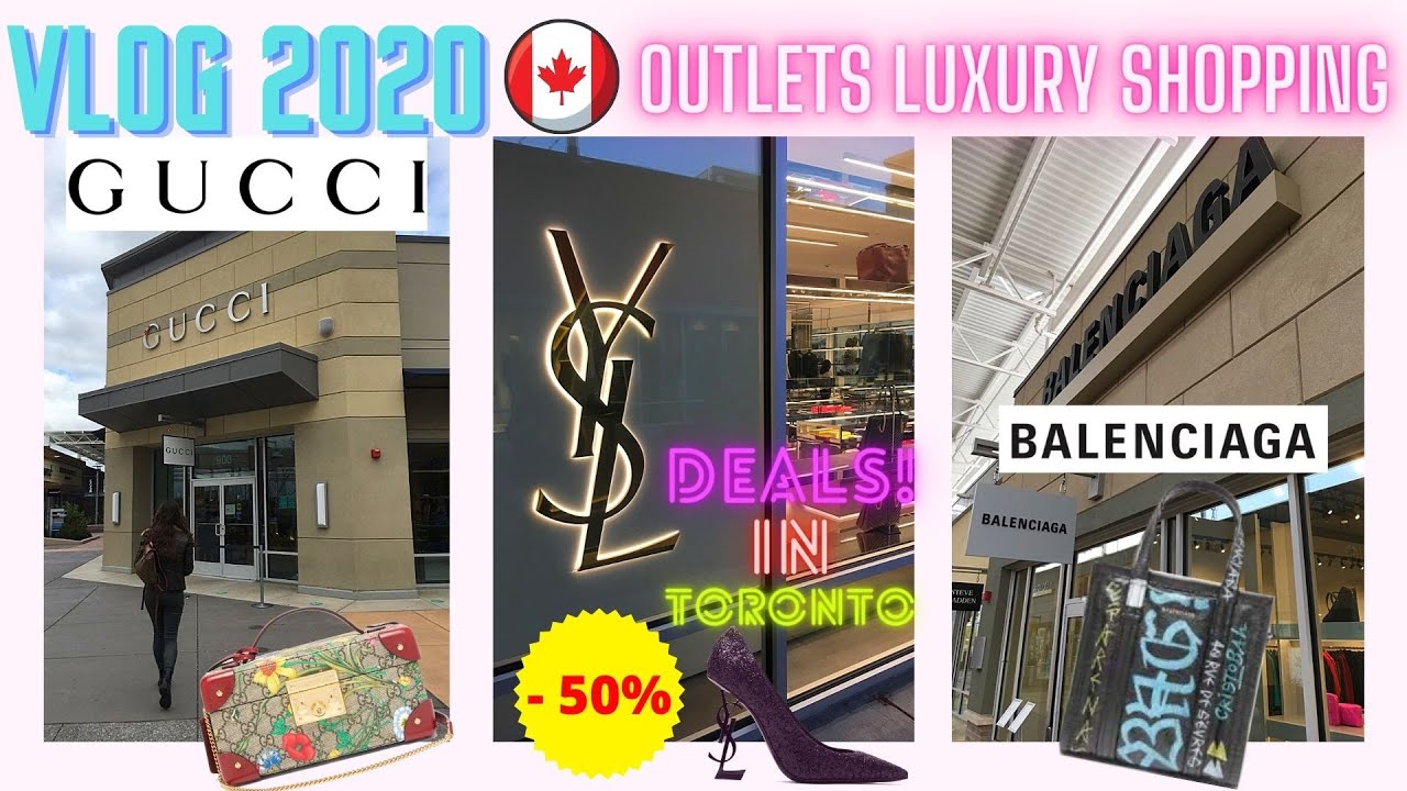 VLOG 2020: Toronto Premium Outlets LUXURY SHOPPING | Gucci | Saint-Laurent | Balenciaga | Discounts!
